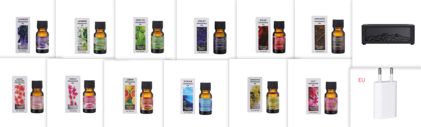 3D Flame Aromatherapy Diffuser – Colorful Mist Humidifier