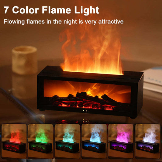 3D Flame Aromatherapy Diffuser – Colorful Mist Humidifier