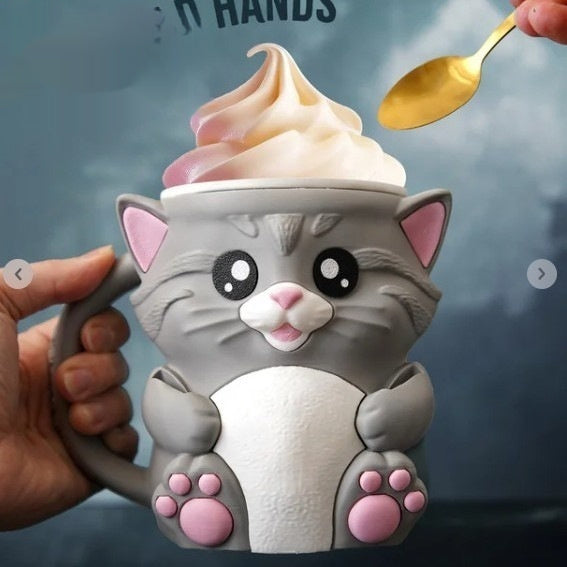 Cat Icy Products Cup Holder Ice Cream Container